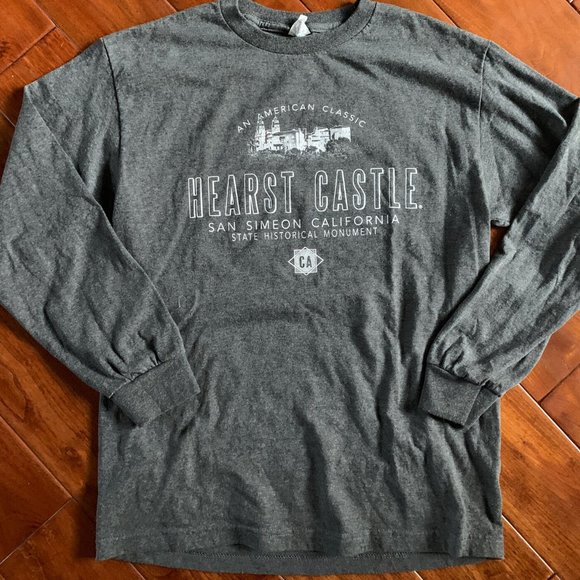 Hearst Castle size M UNISEX L/S t-shirt Lot blue Grey 50/50 - Picture 2 of 7